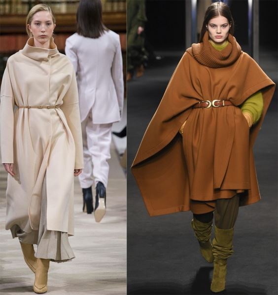 Модное пальто с поясом зима 2018-2019