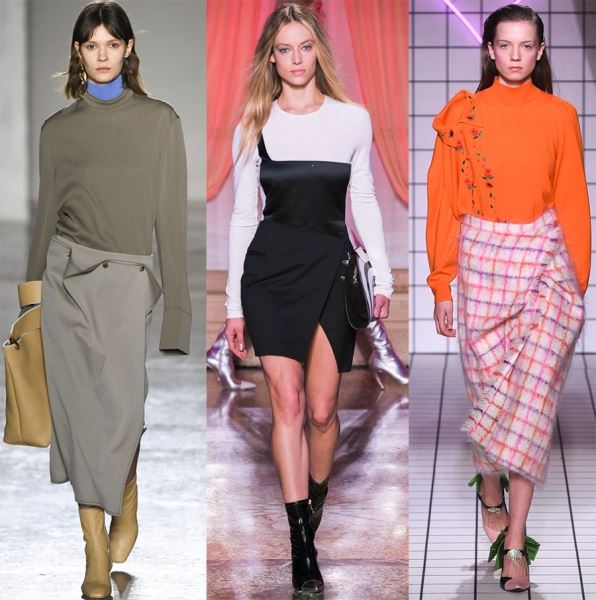 Модные и красивые юбки с запахом 2018-2019
