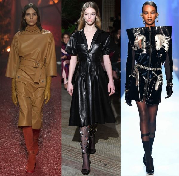 Модные кожаные платья 2018-2019 – лучшие образы