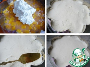 Торт персиковый с йогуртово-сливочным кремом